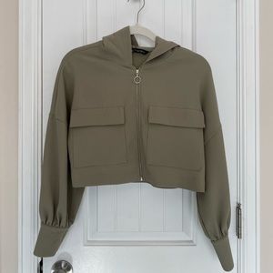 Zara Olive Cropped Jacket
